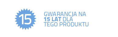 gwarancja na 15 lat dla tego produktu